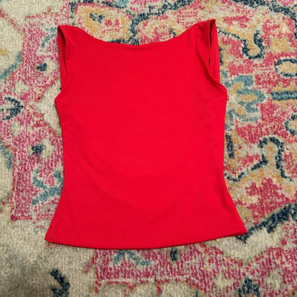 American-threads Women's Red Crop-top